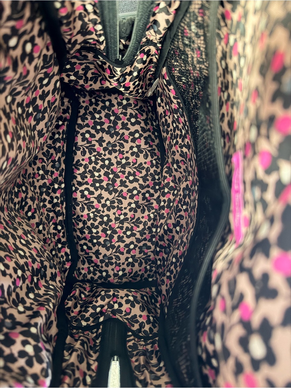 Vera Bradley Black Quilted Backpack Travel School Laptop Bag Read Description - Picture 8 of 11